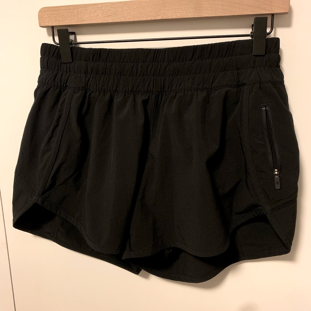 Lululemon Track That High Rise Shorts Black Size 8